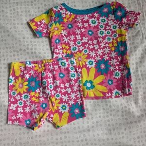 George Pink and Yellow Floral Pajama Set